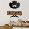 Wild West Cowboy Hat Wall Sticker