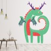 Green Horned Dragon Wall Sticker