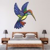 Purple Design Hummingbird Wall Sticker