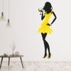 Yellow Dress Fashion Wall Sticker