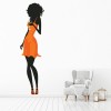 Orange Dress Fashion Wall Sticker