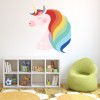 Rainbow Hair Unicorn Wall Sticker
