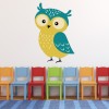 Green Owl Nursery Wall Sticker