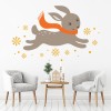 Rabbit & Snowflakes Christmas Wall Sticker