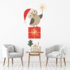 Owl & Presents Christmas Wall Sticker