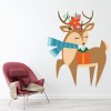 Festive Reindeer Christmas Wall Sticker