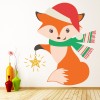 Fox Christmas Wall Sticker