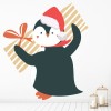 Festive Penguin Christmas Wall Sticker