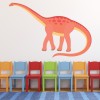 Red Brontosaurus Dinosaur Wall Sticker
