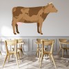 Brown Dairy Cow Farm Animal Wall Sticker