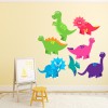 Colourful Dinosaur Wall Sticker Set