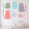 Cute Kittens Cat Wall Sticker Set