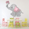 Cute Grey Elephant Nursery Wall Sticker