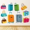 Suitcase & Bags Travel Wall Sticker Set