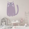Purple Cat Cute Kitten Wall Sticker