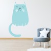 Blue Cat Cute Kitten Wall Sticker