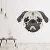 Pug Face Dog Wall Sticker