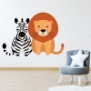 Lion & Zebra Friends Nursery Wall Sticker