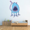 Angry Blue Monster Kids Wall Sticker