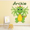 Custom Name Baby Dragon Wall Sticker Personalised Kids Room Decal