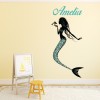 Custom Name Mermaid Wall Sticker Personalised Kids Room Decal