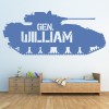 Personalised Name Army Tank Wall Sticker