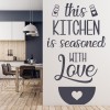 Seasoned With Love Quote Kitchen Wall Sticker