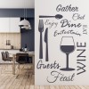 Wine Dine Kitchen Wall Sticker