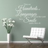 A Smile Speaks All Languages Classroom Wall Sticker