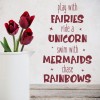 Mermaids & Unicorn Quote Wall Sticker
