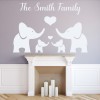 Personalised Name Elephant Family Wall Sticker
