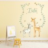 Custom Name Giraffe Nursery Wall Sticker Personalised Kids Room Decal