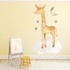 Giraffe Moon & Stars Baby Nursery Wall Sticker