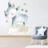Rhino Moon & Stars Baby Nursery Wall Sticker