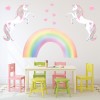 Rainbow Unicorns & Love Hearts Wall Sticker
