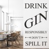 Drink Gin Quote Wall Sticker