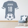 Personalised Name & Number Football Shirt Wall Sticker
