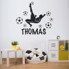 Personalised Name Footballs Wall Sticker