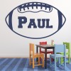 Personalised Name Rugby Ball Wall Sticker