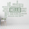 Hello Foreign Language Wall Sticker