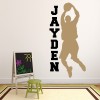 Custom Name Basketball Player Wall Sticker Personalised Kids Room Decal