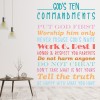 Gods Ten Commandments Christian Wall Sticker