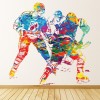 Paint Splash Ice Hockey Wall Sticker