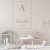 Personalised Name & Date Of Birth Nursery Wall Sticker