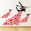 Helicopter Hearts Banksy Wall Sticker
