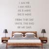I Am His I Am Hers Game Of Thrones Wall Sticker