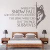 Snow Fall Wolf Quote Game Of Thrones Wall Sticker