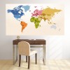 Colourful World Map Wall Sticker