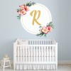 Personalised Initial Floral Wall Sticker