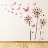 Pink Butterfly & Dandelion Wall Sticker